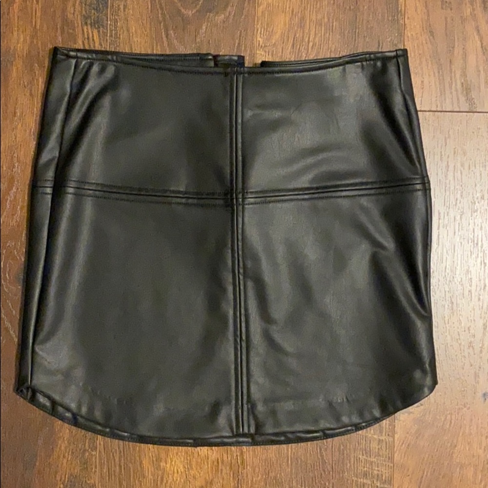 Vegan Leather Mini Skirt